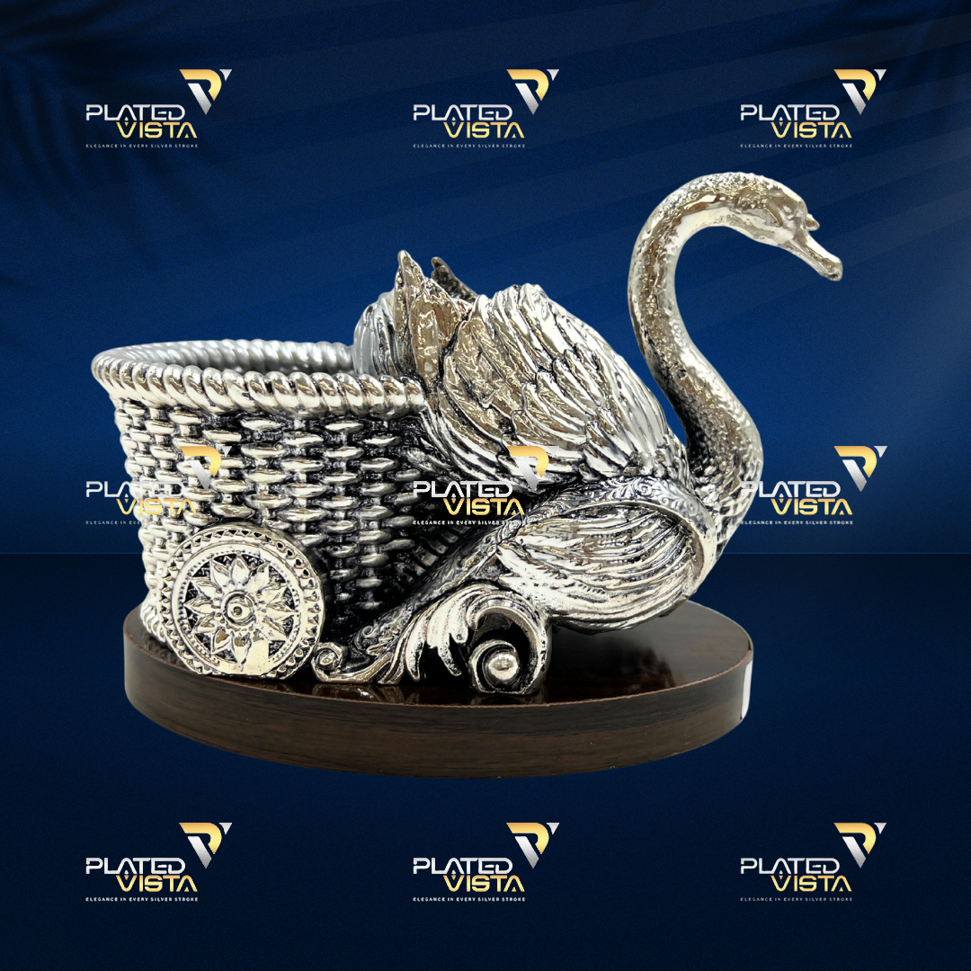 999 SILVER GIFTING BASKET SWAN