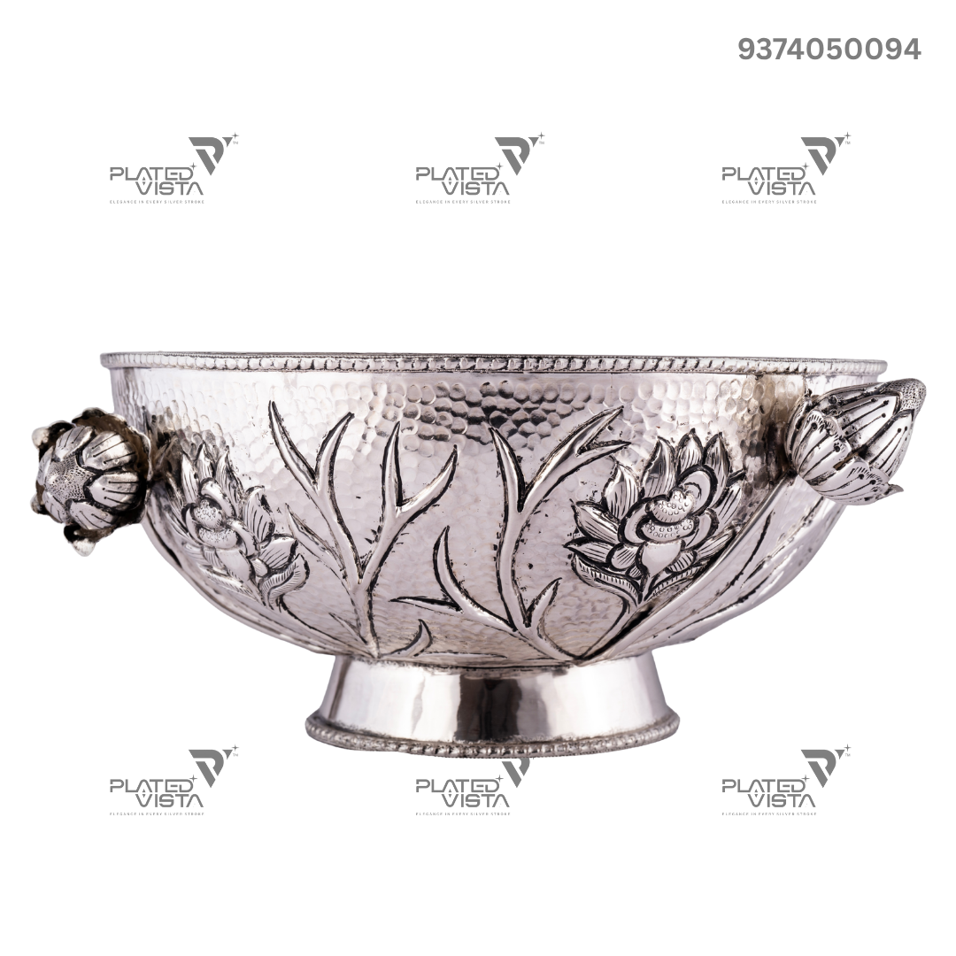 Silver-Toned Decorative Bowl