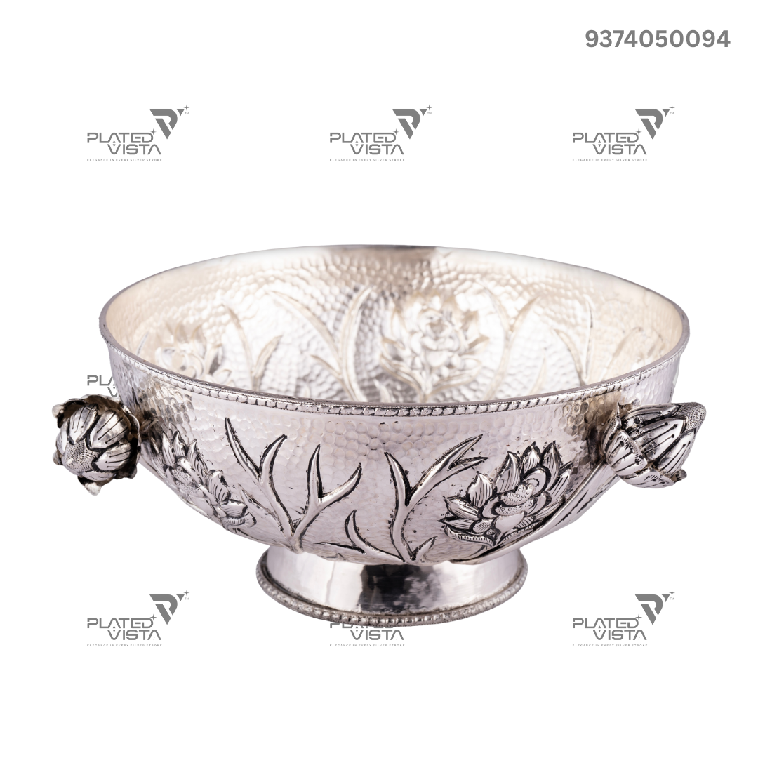 Silver-Toned Decorative Bowl