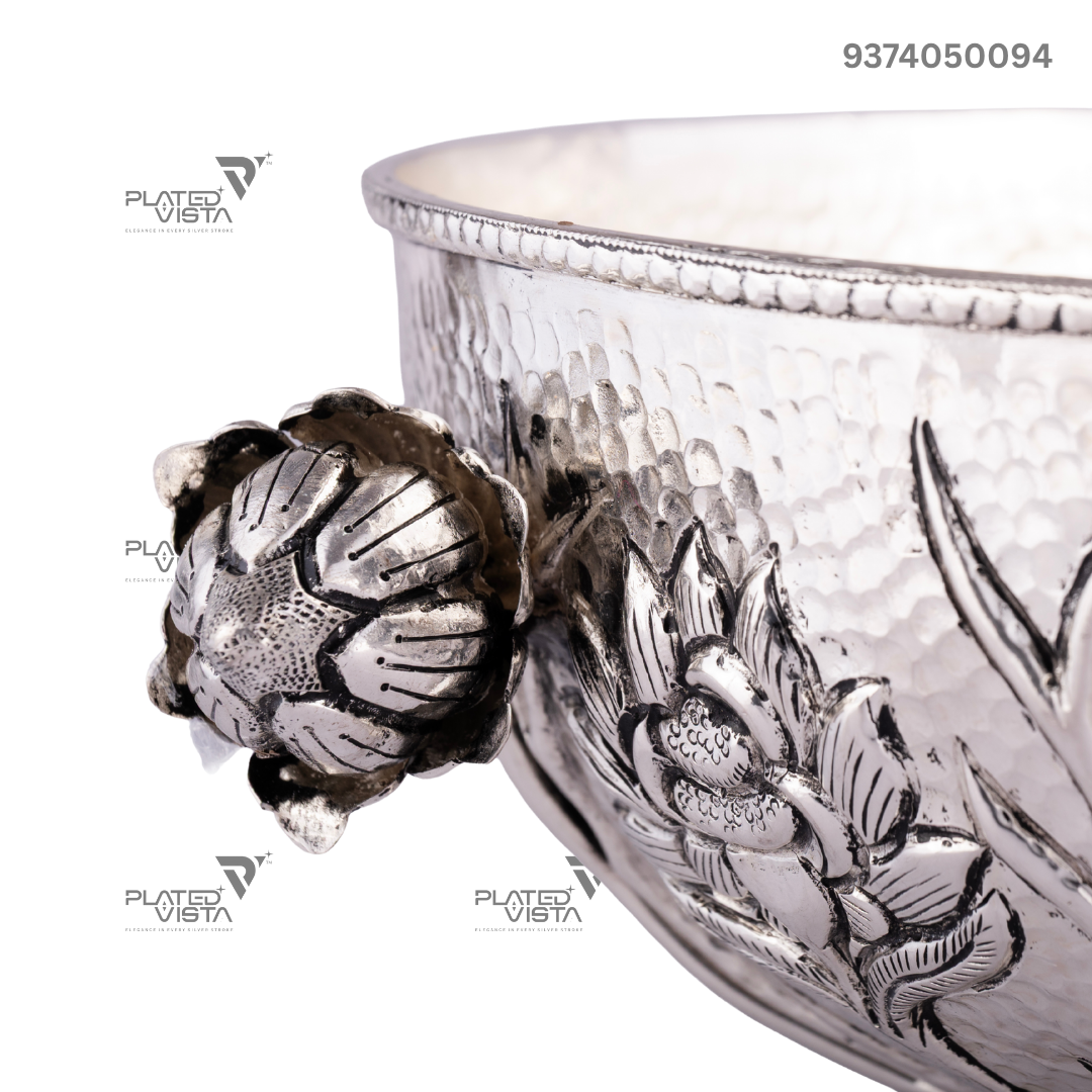 Silver-Toned Decorative Bowl