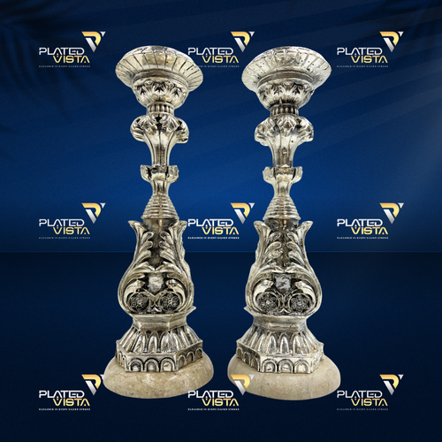 999 SILVER GIFTING CANDLE STAND PAIR
