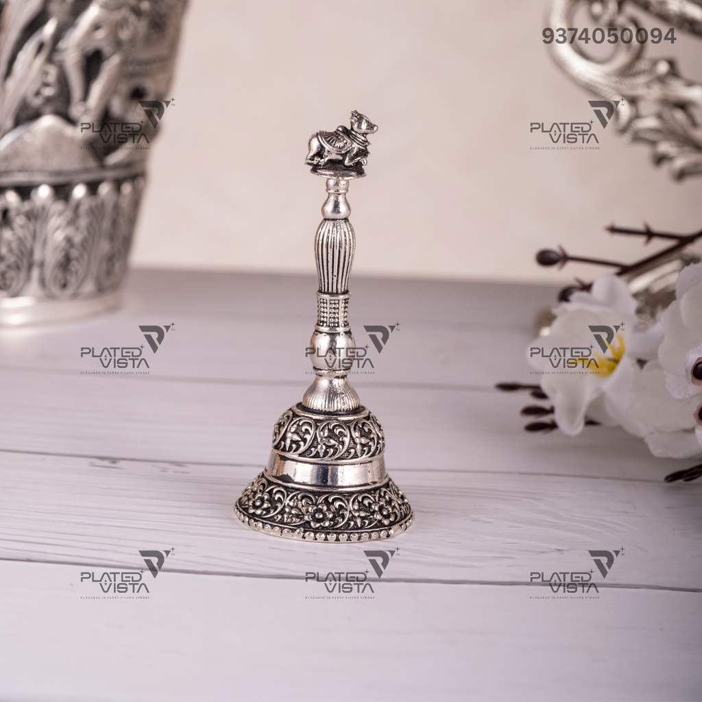 Silver-Plated Nandi Bell