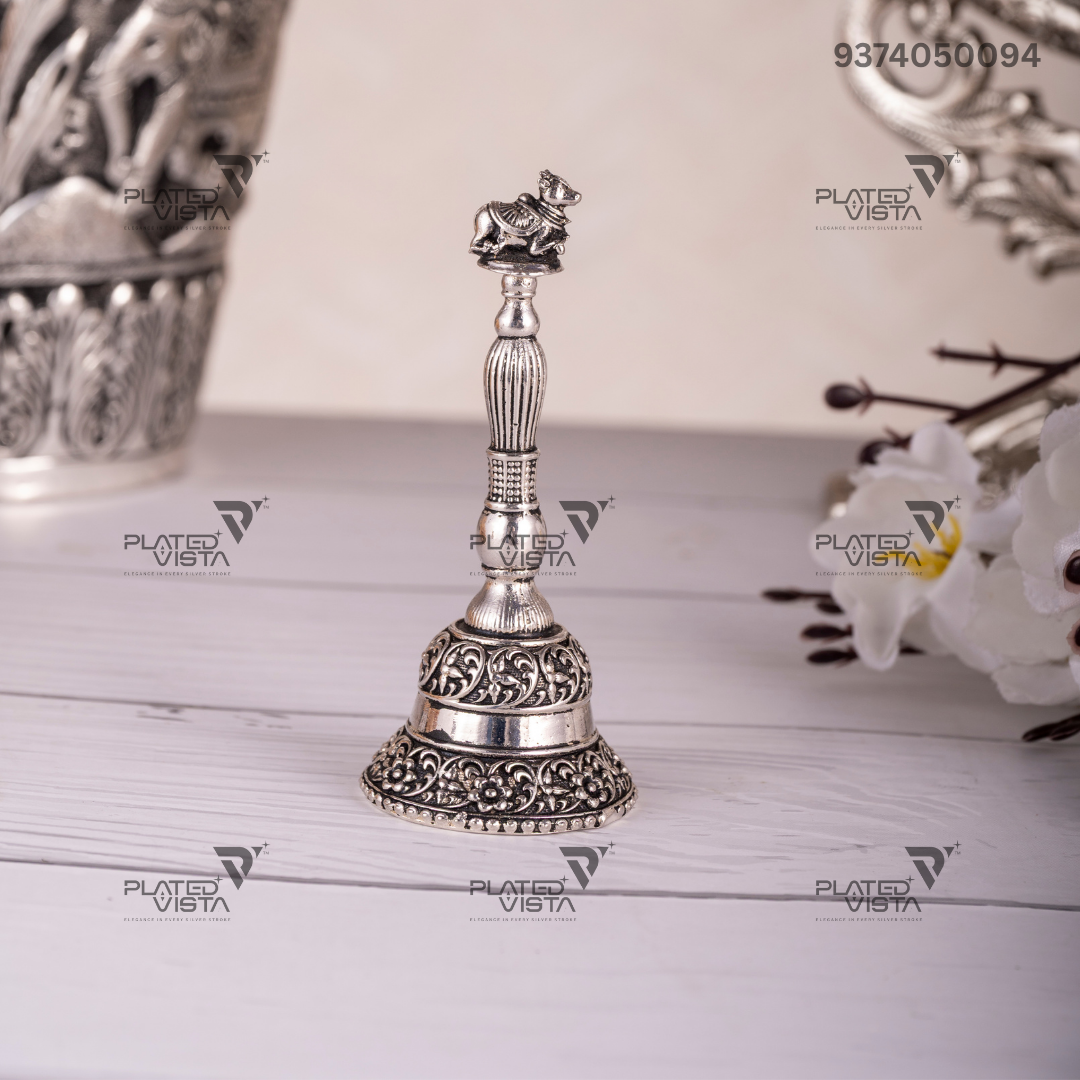 Silver-Plated Nandi Bell