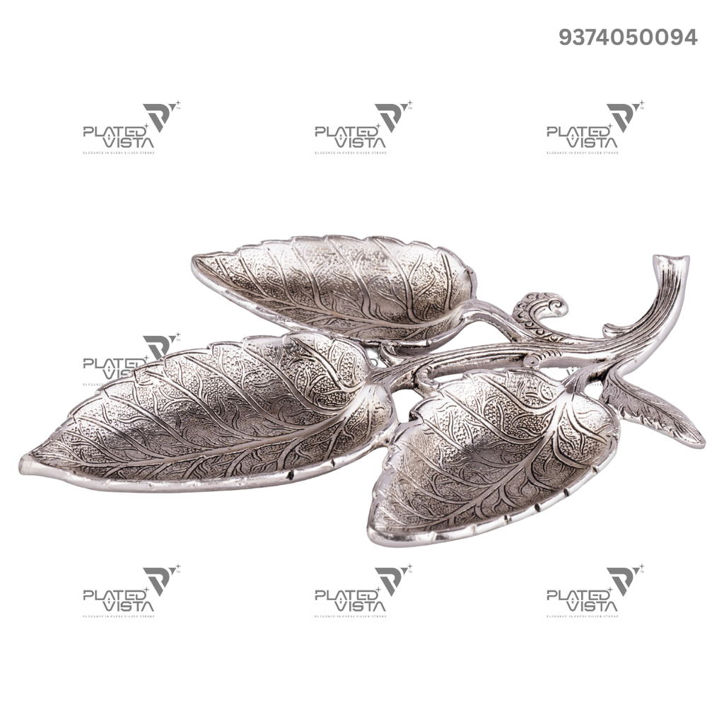 Buccellati Sterling Silver Leaf Bowl