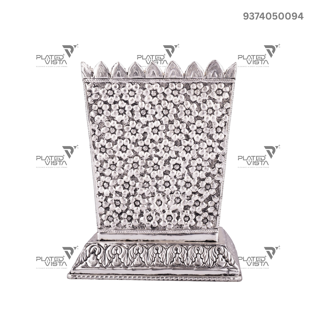 Antique Silver/German Silver Tulsi Pot or Vrindavan