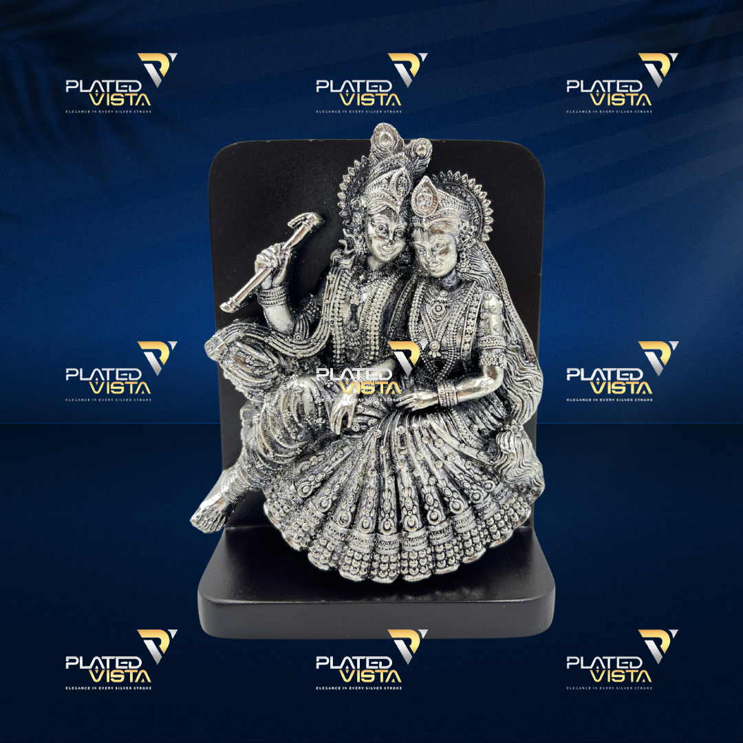 999 SILVER GIFTING RADHA KRISHNA WODDEN SMALL
