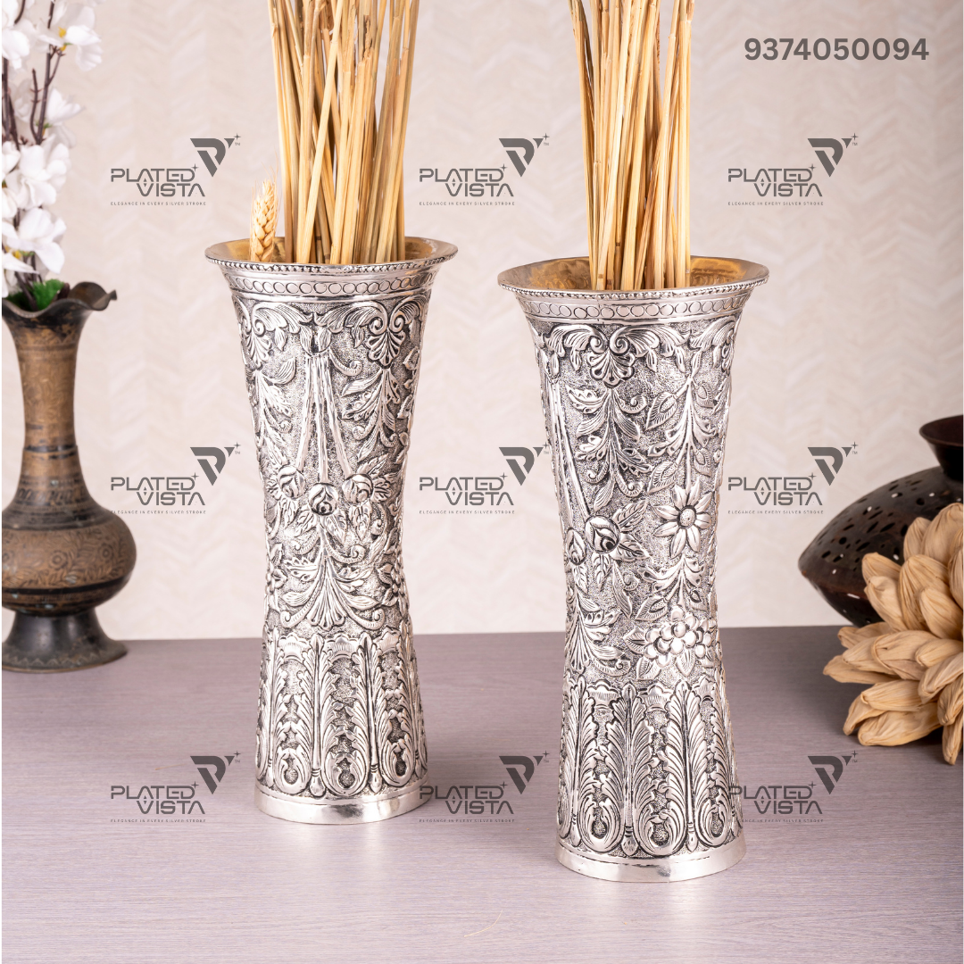Antique Silver Vases/Flower Pots