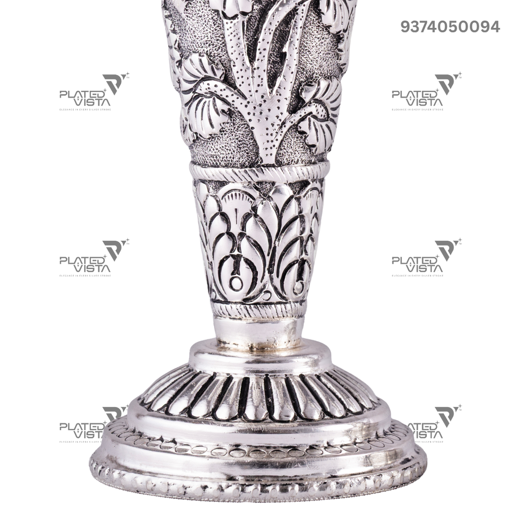 Silver-Plated Brass Flower Vases