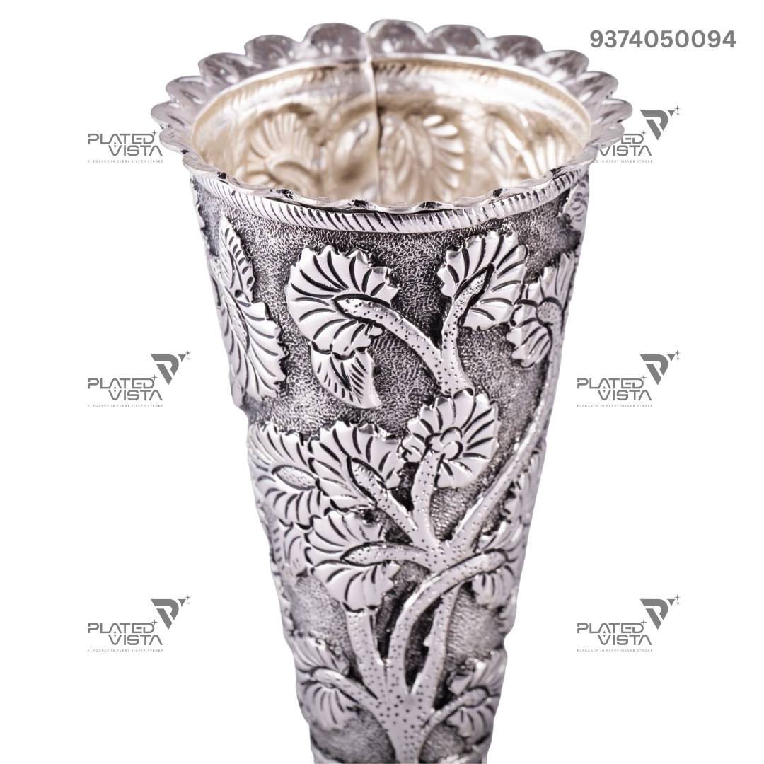 Silver-Plated Brass Flower Vases