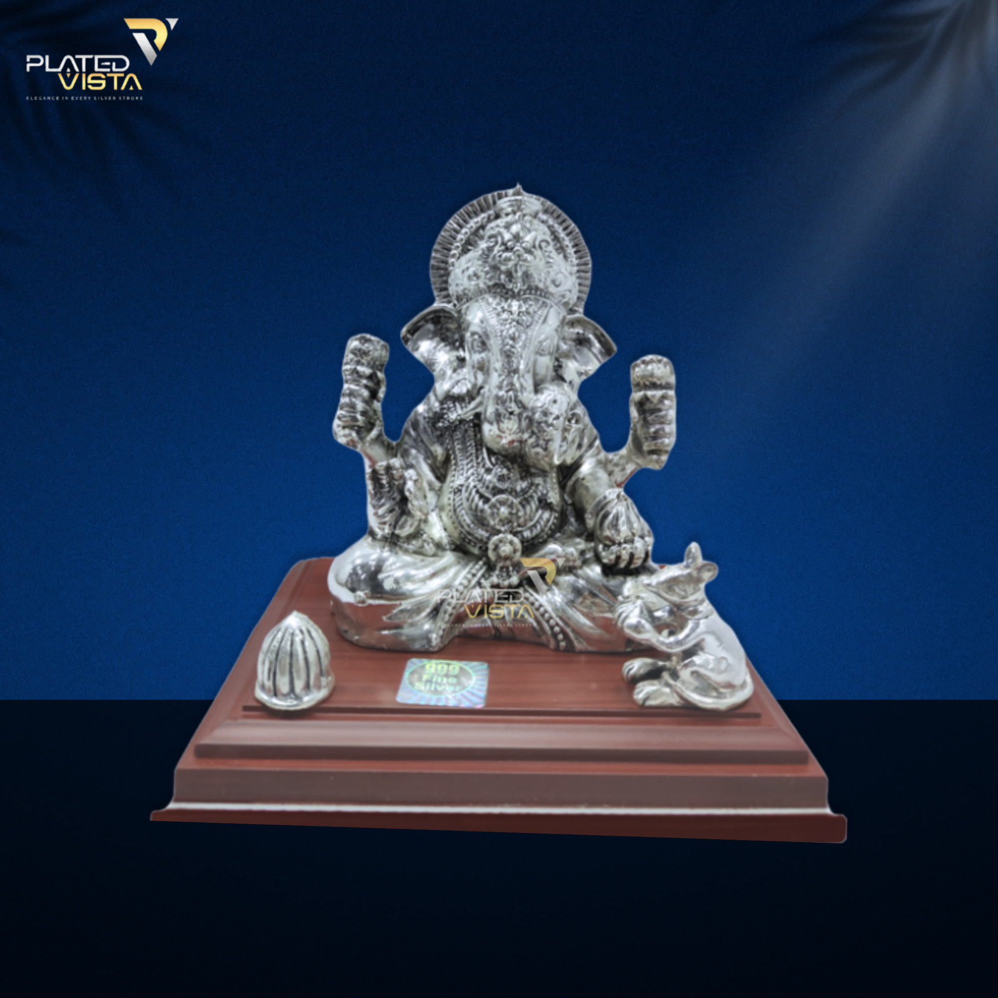 GANESH JI WITH MOUSE WITHOUT SILVER